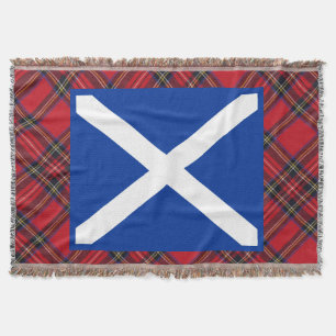 Scottish Saltire Flag of Scotland Throw Blanket Deken