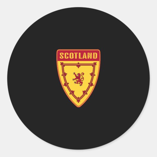Scottish Shield Ronde Sticker (Voorkant)