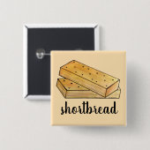 Scottish Shortbrood Tea Biscuits British Bakery Vierkante Button 5,1 Cm (Voorkant /achterkant)