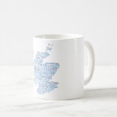 Scottish Slang Word Map Coffee Mok (Voorkant rechts)