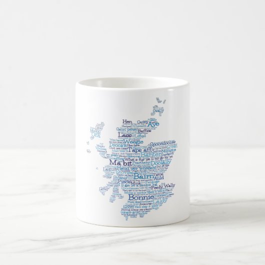 Scottish Slang Word Map Coffee Mok (Center)