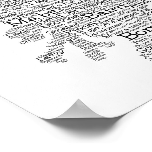 Scottish Slang Word Map Poster (Hoek)