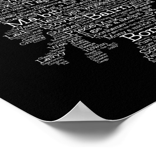 Scottish Slang Word Map Poster (Hoek)