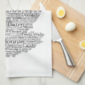 Scottish Slang Word Map Serviette de cuisine (Quart Plié)