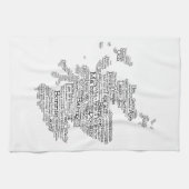 Scottish Slang Word Map Serviette de cuisine (Horizontal)