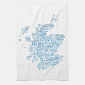 Scottish Slang Word Map Serviette de cuisine (Vertical)