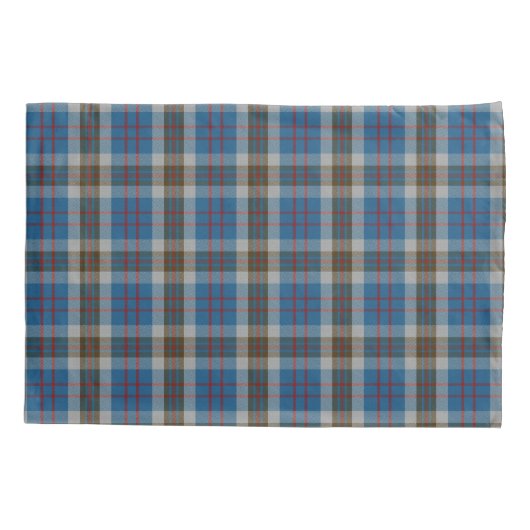 Scottish Slumber Clan Thompson Blue Gray Tartan Kussensloop (Achterkant)