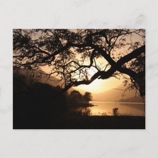 Scottish Sunset over een Loch Briefkaart