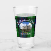 Scottish Sutherland Clan Castle Tartan Glass Cup Glas (Achterkant)