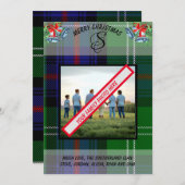 Scottish Sutherland Clan's Tartankerst Kaart (Voorkant / Achterkant)