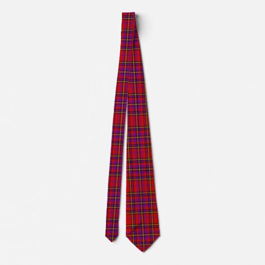 Scottish Tartan Check Cravate rouge violet (Dos)