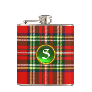 SCOTTISH TARTAN GREEN EMERALD GEMSTONE MONOGRAM HEUPFLES