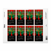 SCOTTISH TARTAN, GROENBOW EN CHRISTMAS TREE ETIKET (Full Sheet)