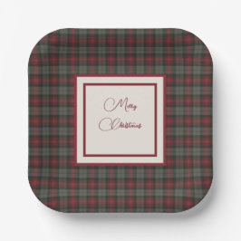 Scottish Tartan MacLachlan Christmas Papieren Bordje