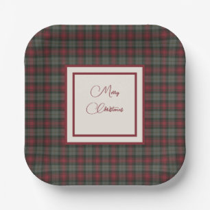 Scottish Tartan MacLachlan Christmas Papieren Bordje