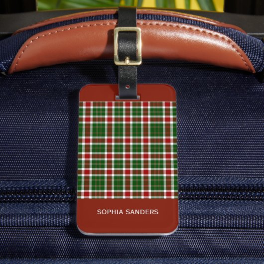 Scottish Tartan Pattern Bagagelabel (Voorkant Insitu 2)