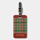 Scottish Tartan Pattern Bagagelabel (Voorkant verticaal)