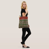Scottish Tartan Pattern Christmas Draagtas (Op model)