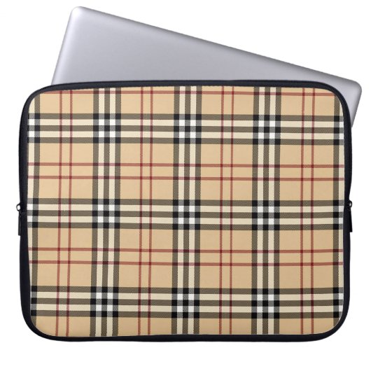 Scottish Tartan Pattern Laptop Sleeve (Voorkant)