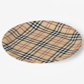 Scottish Tartan Pattern Papieren Bordje (Gekanteld)