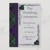 Scottish Tartan Wedding Programme - Armstrong Programma (Voorkant)