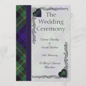 Scottish Tartan Wedding Programme - Barclay Programma (Voorkant)