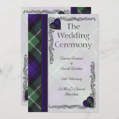 Scottish Tartan Wedding Programme - Lamont Programma (Voorkant / Achterkant)