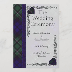 Scottish Tartan Wedding Programme - Maccallum Programma