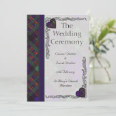 Scottish Tartan Wedding Programme - Macdonald Clan Programma (Staand voorkant)