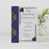 Scottish Tartan Wedding Programme - Macewen Programma (Staand voorkant)