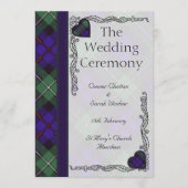 Scottish Tartan Wedding Programme - Mackenzie Programma (Voorkant)