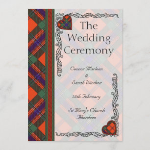 Scottish Tartan Wedding Programme - Maclean of Dua Programma