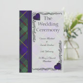 Scottish Tartan Wedding Programme Macleod of Harri Programma (Staand voorkant)