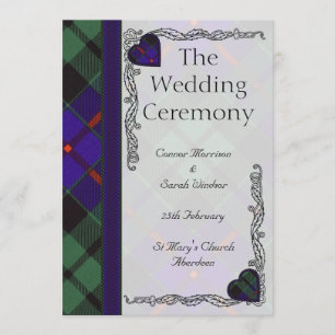 Scottish Tartan Wedding Programme - Morrison Programma