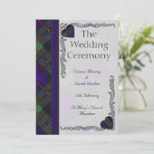 Scottish Tartan Wedding Programme - Murray Programma (Staand voorkant)