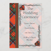 Scottish Tartan Wedding Programme - Royal Stewart Programma (Voorkant)