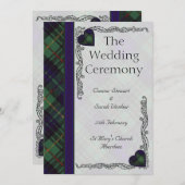 Scottish Tartan Wedding programme - Stewart Huntin (Devant / Derrière)