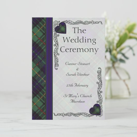 Scottish Tartan Wedding programme - Stewart Huntin (Debout devant)