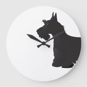 Scottish Terrier Basic Breed SIlhouette Grote Klok