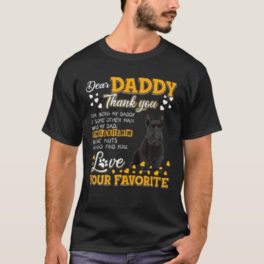 Scottish Terrier Beste papa bedankt dat je mijn va T-shirt (Voorkant)