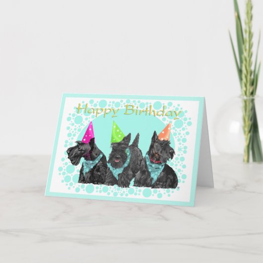 Scottish Terrier Birthday Kaart (Voorkant)