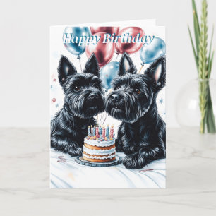 Scottish Terrier Birthday Kaart