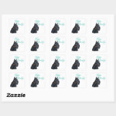 Scottish Terrier Birthday Vierkante Sticker (Vel)