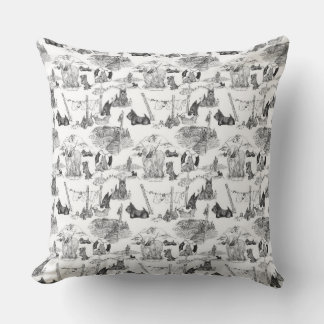 SCOTTISH Terrier Black Toile Kussen
