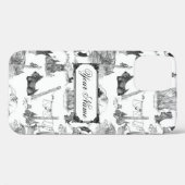 SCOTTISH Terrier Black Toile met aangepaste naam Case-Mate iPhone Case (Achterkant (horizontaal))