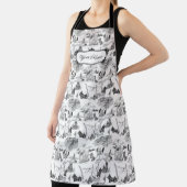 SCOTTISH Terrier Black Toile met aangepaste naam Schort (Insitu)