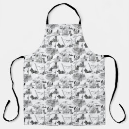 SCOTTISH Terrier Black Toile Schort
