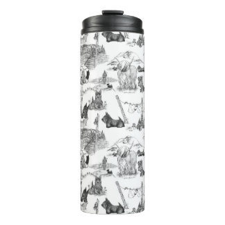 SCOTTISH Terrier Black Toile Thermosbeker