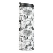 SCOTTISH Terrier Black Toile w/Monogram Thermosbeker (Geroteerd rechts)