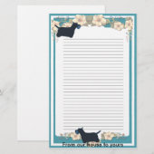 Scottish Terrier Briefpapier (Voorkant / Achterkant)